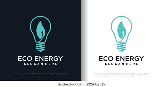 diseño ecológico eléctrico con concepto creativo vector premium