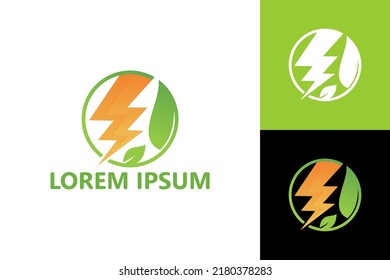 Eco Electric Logo Template Design Vector