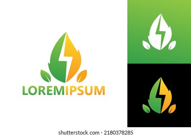 Eco Electric Logo Template Design Vector