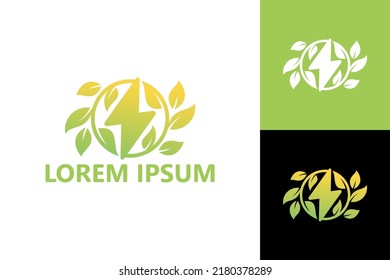 Eco Electric Logo Template Design Vector