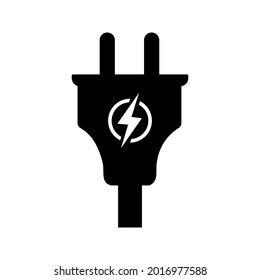 Eco electric plug icon Zero emission vehicle Battery charging station sign