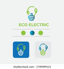 Eco Electric Plug Logo can for power logo - energy Icon - electricity Logo -Ecology symbol , Vector Eps10