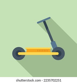 Eco electric scooter icon flat vector. Kick transport. Modern wheel