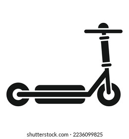Eco electric scooter icon simple vector. Kick transport. Modern wheel
