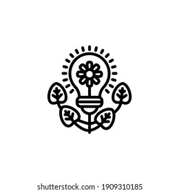 ECO Electricity Symbol in Vektorgrafik. Logotyp