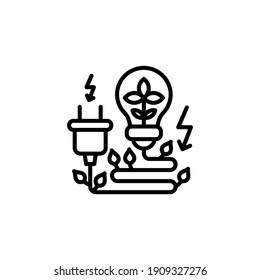 Eco Electricity Symbol in Vektorgrafik. Logotyp