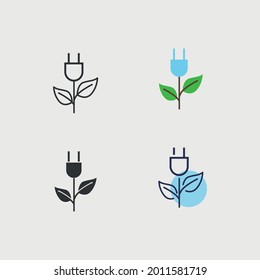 eco electricity vector icon energy power