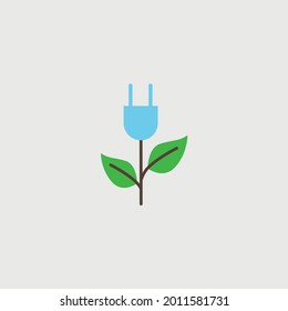 Öko-Strom-Vektorsymbol-Energieleistung