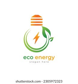 ECO Energy abstract logo design vector template 