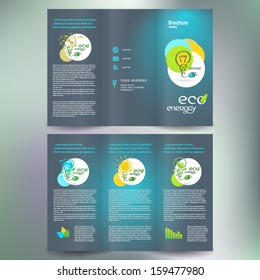 eco energy alternative brochure folder leaflet