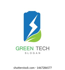 Eco energy battery vector icon