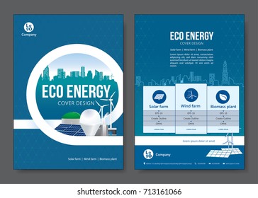 Eco energy brochure design. Vector illustration