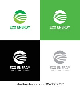 Ilustración del vector del círculo de energía ecológica