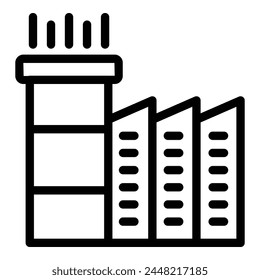 Eco energy city icon outline vector. Power plant. Green battery network