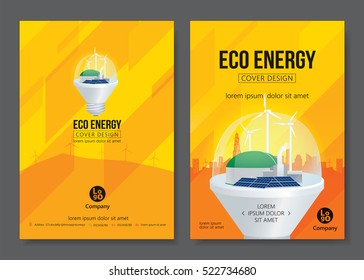 Eco energy cover design. Vector illustration