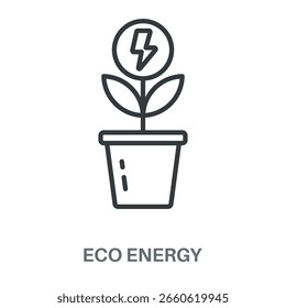 Ícone Eco Energy Design, Inspiração De Design De Estilo Simples Para Qualquer Interface De Logotipo E Finalidade
