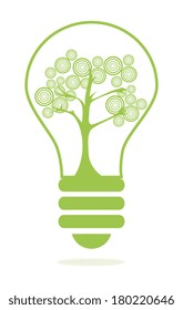 eco energy design over white background vector illustration