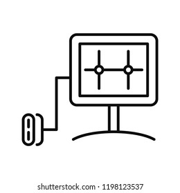 Eco energy device icon. Outline illustration of eco energy device vector icon for web design isolated on white background
