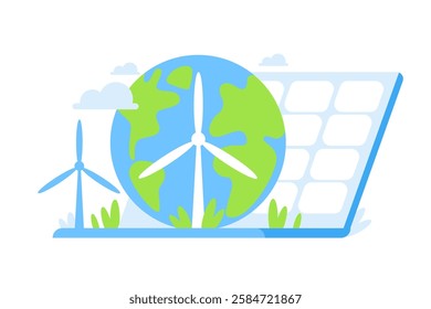 Eco energy efficiency wind generators green planet solar panels alternative energy sources