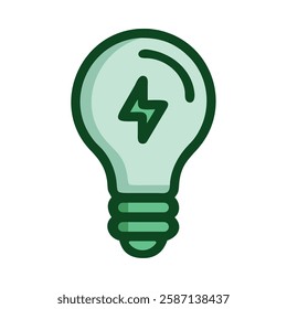 Eco energy efficient bulb green illustration