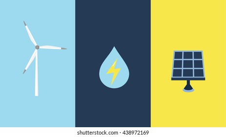 eco energy flat design
