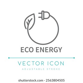 Eco Energy Eco Friendly Icon, Food and Drinks, Cosmetics Symbols, Skin Care Icons, Skincare Packaging Labels