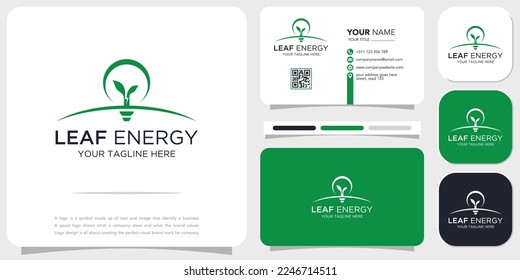 Eco Energy Go Green Earth Nature Technology Isolated Logo Vector Illustration