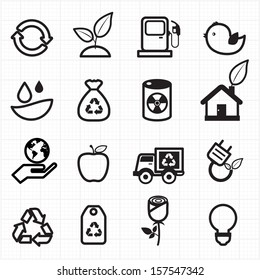 Eco energy, green icons