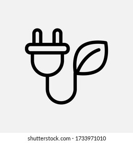 Eco Energy Icon designed in a line style