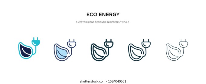 eco energy icon in different style vector illustration. two colored and black eco energy vector icons designed in filled, outline, line and stroke style can be used for web, mobile, ui