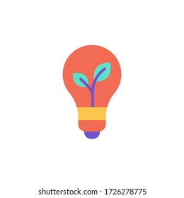 eco energy icon flat design. vector illustration. ecology icon isolated on white background