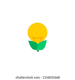 Eco energy icon flat element. Vector illustration of eco energy icon flat isolated on clean background for your web mobile app logo design.