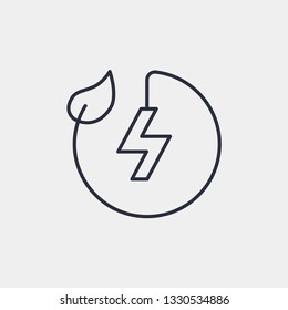 Eco energy icon isolated on background. The environment symbol modern, simple, vector, icon for website design, mobile app, ui. Vector Illustration