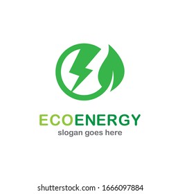 Eco energy icon logo creative vector illustration