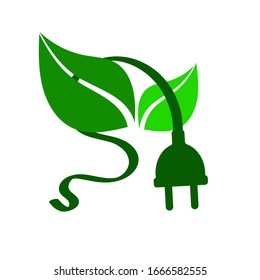 eco energy icon on white background