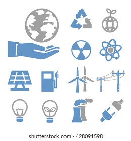 eco energy icon set