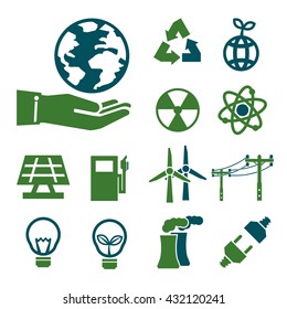 eco energy icon set