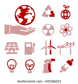 eco energy icon set
