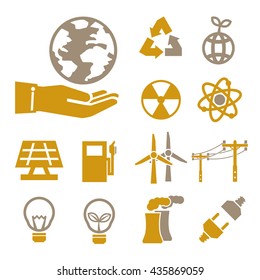 eco energy icon set