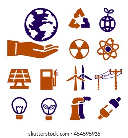 eco energy icon set