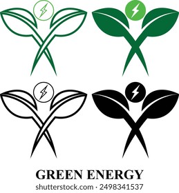 Eco Energy icon set. Environment, Eco friendly set of icon in fill and line style. Editable Colorful Nature icons set isolated on white background.