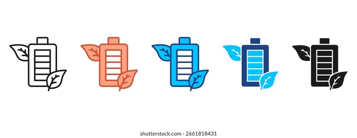 Eco Energy Icon Set Multiple Style Collection