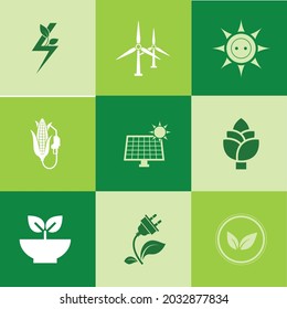 Eco energy icon set for your websites, mobile apps or anything