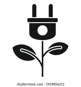 Eco energy icon. Simple illustration of eco energy vector icon for web design isolated on white background