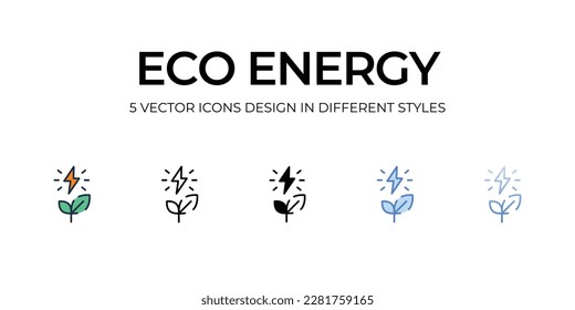 Icono de Eco Energy. Adecuado para diseño de páginas Web, aplicaciones móviles, UI, UX y GUI.