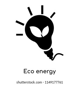 Eco energy icon vector isolated on white background for your web and mobile app design, Eco energy logo concept