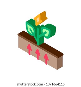 Öko-Energie-Icon-Vektorgrafik. isometrisches Umweltzeichen. farbige einzelne Symbolillustration