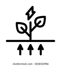 eco energy icon vector. eco energy sign. isolated contour symbol illustration