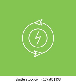 Eco, energy icon - Vector. Simple element illustration from UI concept. Eco, energy icon - Vector. Infographic concept vector illustration. on white background
