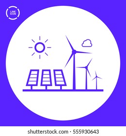 eco energy isolated minimal icon. info-graphic line vector icon for websites and mobile minimalistic flat design. 